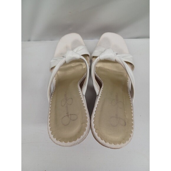 Jessica Simpson womens white summer wedges shoes knotted 8.5 - Picture 7 of 11